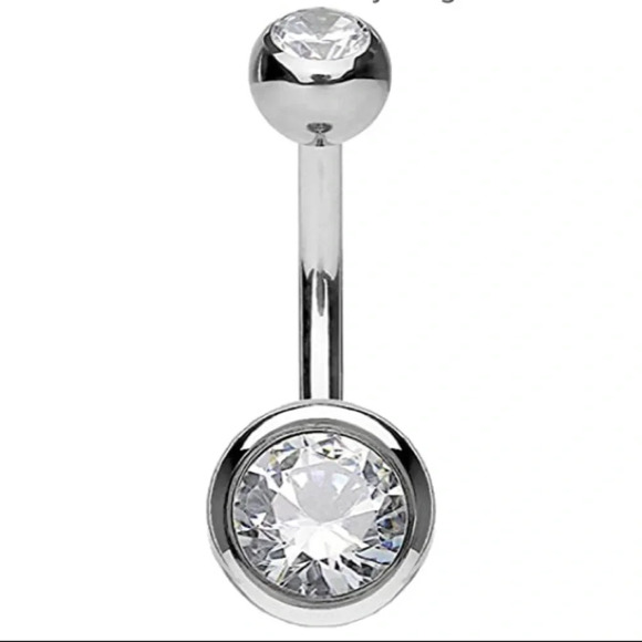 FREE WITH PURCHASE ✨ 14g Surgical Steel Belly Ring Jewelry 💎 - Picture 1 of 1